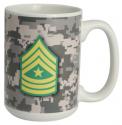 U.S. ARMY SGT. MAJ WITH STAR LOGO 15OZ CERAMIC SUBLIMATION MUGS