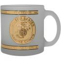  US Marine Corps EGA Gold Foiled and Frosted Coffee Mug
