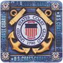 Coast Guard Crest  4 Inch Coasters 8 Pack