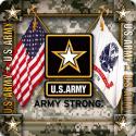Army Star Crossed Flag 4 Inch Coasters 6 Pack