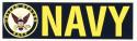 Navy with Logo Bumper Sticker