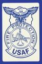 USAF Fire Protection White Vinyl Decal