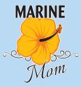 Marine Mom with Roses Decal