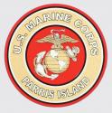 US Marine Corps Parris Island with Eagle Globe and Anchor Logo Decal