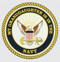 My Granddaughter is in the Navy with Crest Logo Decal
