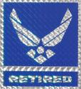 US Air Force Retired with Wing Logo Decal