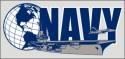 Navy with Globe and Ship Logo Decal