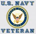 US Navy Veteran with Crest Logo Decal