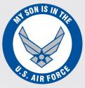 My Son is in the US Air Force with Wing Logo Decal