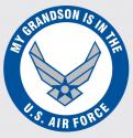 My Grandson is in the Air Force with Wing Logo Decal