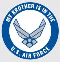 My Brother is in the US Air Force with Wing Logo Decal