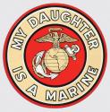 My Daughter is A Marine with Eagle Globe and Anchor Logo Decal