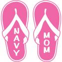 Navy Mom Flip Flop Vinyl Transfer