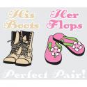 HIS BOOTS HER FLOPS DECAL 