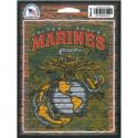 US Marines with EGA on Digital Camo Brick Background Digital Ultra Edgy Decal