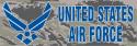 United States Air Force with Wing Logo on ABU Camo Bumper Sticker