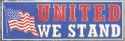 United We Stand with USA Flag Bumper Sticker