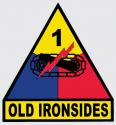 Army 1st Armored Division Old Ironsides Decal