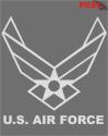 US Air Force with Wing Logo Jumbo Vinyl Transfer