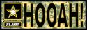 HOOAH with Army Star Logo Digital Camo Bumper Sticker