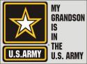 My Grandson is in the Army with Side Star Logo Decal
