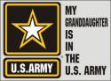 My Granddaughter is in the Army with Side Star Logo Decal