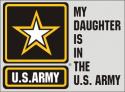 My Daughter is in the Army with Side Star Logo Decal