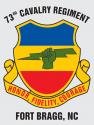 Army 73rd Cavalry Regiment Honor Fidelity Courage Ft Bragg NC Decal