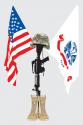 USA Flag US Army Flag Fallen Soldier Decal