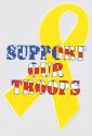 Yellow Ribbon Support Our Troops Decal