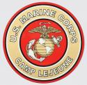 US Marine Corps Camp Lejeune with Eagle Globe and Anchor Logo Decal