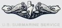Navy Submarine Dolphin Silver Decal