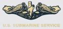Navy Submarine Dolphin Gold Decal