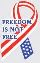 Red White and Blue Ribbon Freedom is Not Free Decal