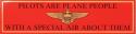 USMC Pilots are Plane People With a Special Air About Them with Wing Logo Bumper