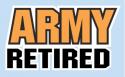 U.S. ARMY RETIRED STACKED TEXT DECAL