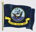 US Navy Wavy Flag Decal