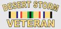 Desert Storm Veteran with Ribbon Decal