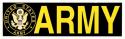 Army with Crest Logo Bumper Sticker