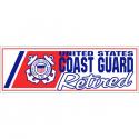 UNITED STATES COAST GUARD RETIRED BUMPER STICKER DECAL