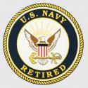 US Navy Retired with Crest Decal