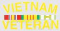 Vietnam Veteran with Ribbon Decal Vietnam Veteran with Ribbon Decal