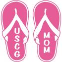 USCG Mom Pink Flip Flop Vinyl Transfer