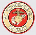 My Grandson is a Marine with Eagle Globe and Anchor Logo Decal