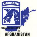Army 18th ABN Corps - Afghanistan Airborne Decal