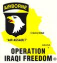 101st Airborne IRAQ Decal