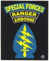 Special Forces Shoulder Patch with Ranger Tab Decal