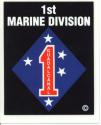 1st Marine Division  Decal 