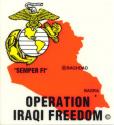 USMC Iraqi Freedom Decal 