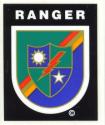 Ranger Decal  4 Color Crest/Flash Design Small